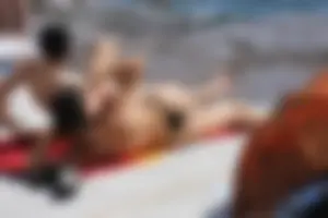 Nude beach and topless girls