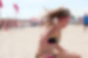 Lifeguard tournament girls on the beach