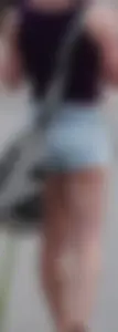 Girlfriend candids in shorts