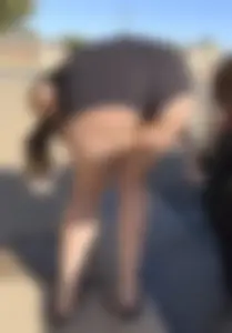 Pawg cheeks hanging out in black romper
