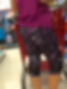 Milf shopping at Target in patterned leggings