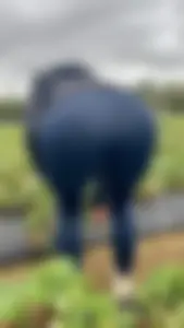 Blue leggings blonde