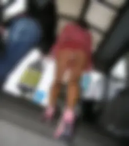Girl in Mini Skirt With Tanned Legs Walking Up the Stairs Low Angle Creepshot With Flashing Panties