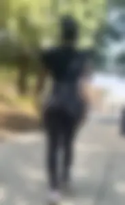 Dark ebony with fit and curvy body