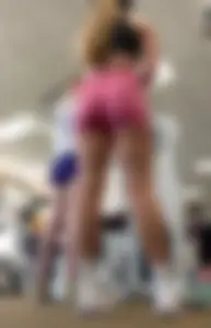 Pink biker shorts blonde (Not OC)