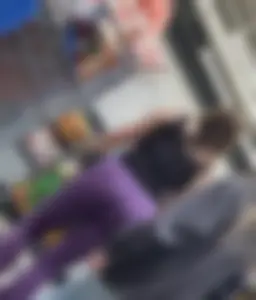 Skinny mom with jiggly little ass in purple leggings  ( VTL)