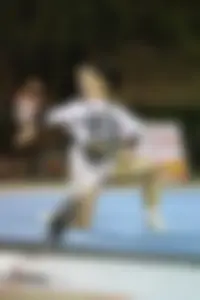 Bunch of athletic Thai cheerleaders at a competition