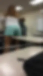 College candid teens in class wearing tight clothes