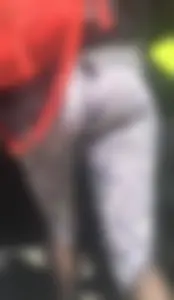 Hottie with a nice ass walking in patterned leggings