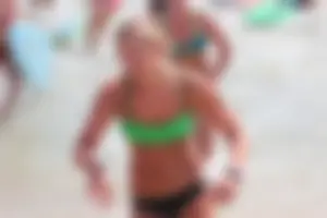 Lifeguard tournament girls on the beach