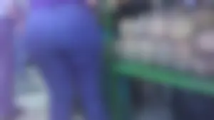 Thick girl with a fat ass in tight jeans
