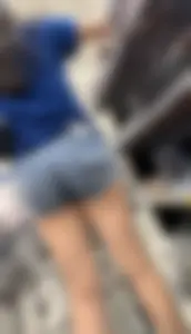 Slim Latina In Jean Shorts/ Up close angles- OC