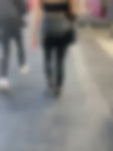 Sexy ass in tight Leather leggings