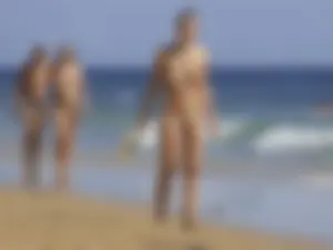 Nude beach and topless girls