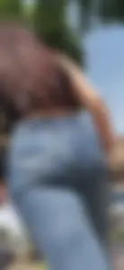 Nice view of a big ass armenian girl in jeans