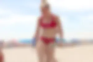 Lifeguard tournament girls on the beach