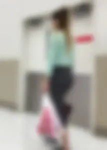 Sexy ass Target babe in grey Lulus with a nice ass