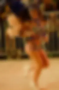 Sexy lady with a nice ass dressed up while dancing
