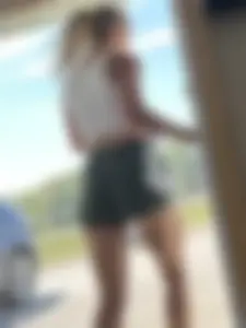 Brunette College Babe Tight Booty Sweatshorts VPL