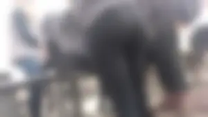 Nice College Girl's Ass in Black Leggings in Classroom Creepshot