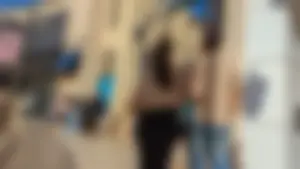 Latina with a booty VTL walking in front of me