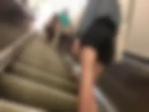 Hot Slim Legs Creepshots on the Subway Escalator