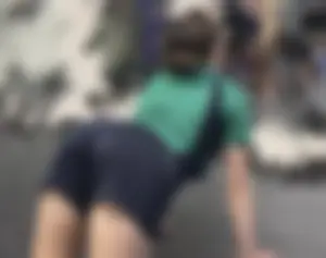 Bubble butt classmate working hard in the gym