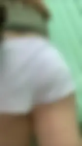 Ginger Latina In Cheeky White Shorts VPL (OC)