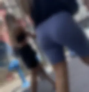 Blonde in shorts