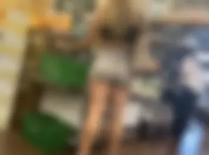Blonde with fantastic ass and thighs in grey shorts (OC)