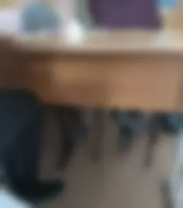 Candid Teen’s Feet Under a Desk Creepshot