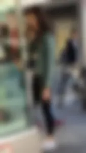 Tall And Skinny Girl in Leggings Street Creepshots