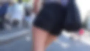 Hot candid teen wearing tight shorts, street creepshots