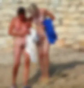 Nude beach and topless girls