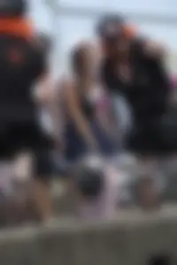 Girl in sailor costume flashes her tits quickly