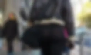 Beauty in transparent leggings