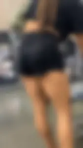 Baddie got her cheeks slightly hanging out