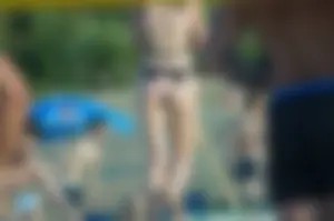 Amazing Sexy Casual Volleyball Player in Swimsuit on the Beach Creepshots Collection