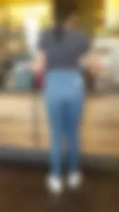 Latin teen in tight jeans