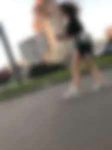 Tall Candid Teen Girl in Denim Shorts and a Top With an Injured Knee Subway and Street Creepshots - Hot and Muscular Long Legs