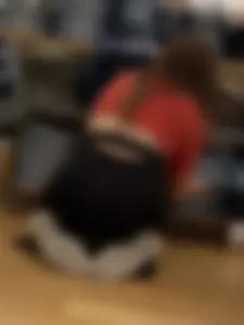 Redhead squatting and working part 12