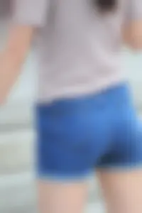 Candid skinny Chinese asses in shorts