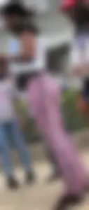 Ebony babes in pink patterned and black leggings with nice asses
