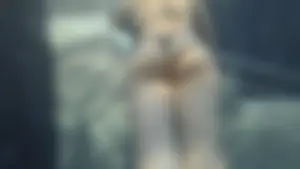 Sexy Tall Blonde in Blue Bikini caught underwater🌊