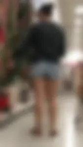 Short shorts running errands