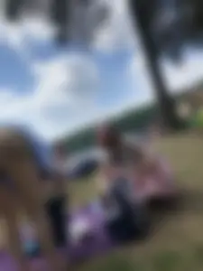 Barefoot Candid Girl in Shorts Bending Over at the Beach Unpacking Her Things Before She Undresses Creepshot