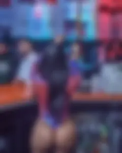 Night Club Big Booty in Fishnet Pantyhose Candid