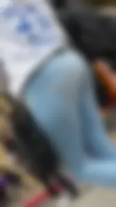 Gorgeous Hot Candid Butt And Legs in Tight Blue Jeans Street Creepshots Collection