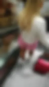 Sexy Blonde PAWG in shopping centre (OC)