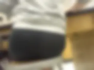 Ass in See-through Leggings - College Classroom Closeup Candid VPL